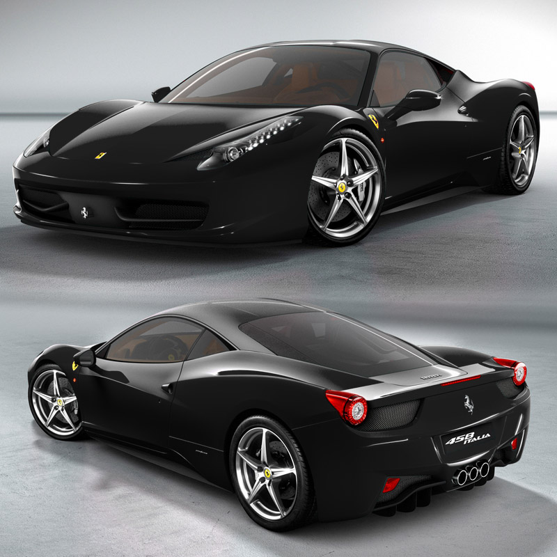 458 italia ferrari. Ferrari-458-Italia-black 2