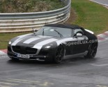 sls amg cabriolet 2 155x125 Spy shots: 2011 Mercedes Benz SLS AMG Cabrio/Roadster testing on the Nürburgring