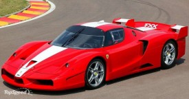 Rare Ferrari FXX burning some serious rubber at Fiorano