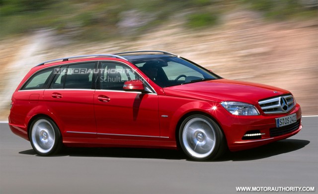 The new 2011 Mercedes-Benz C-Class Estate caught testing