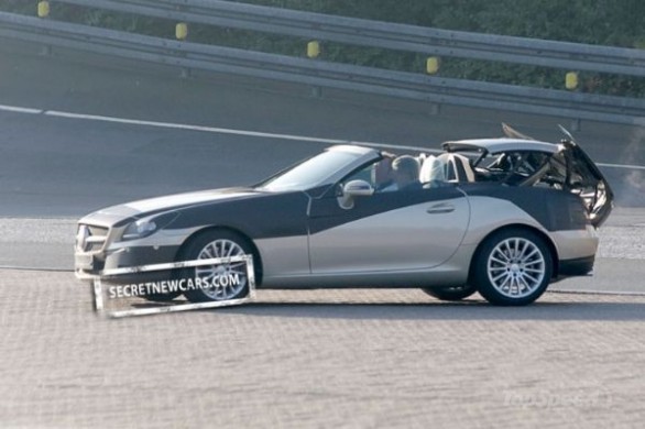 Next Mercedes SLK sporting revolutionary Magic Sky Control caught testing