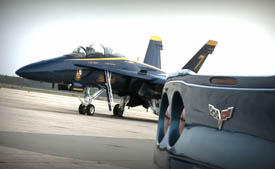 Video: Corvette ZR1 vs Blue Angel F/A-18